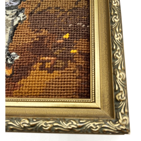 VINTAGE Thomas Gainsborough "Blue Boy" & “The Mrs. Graham” Framed Needlepoint Se - Picture 6 of 9
